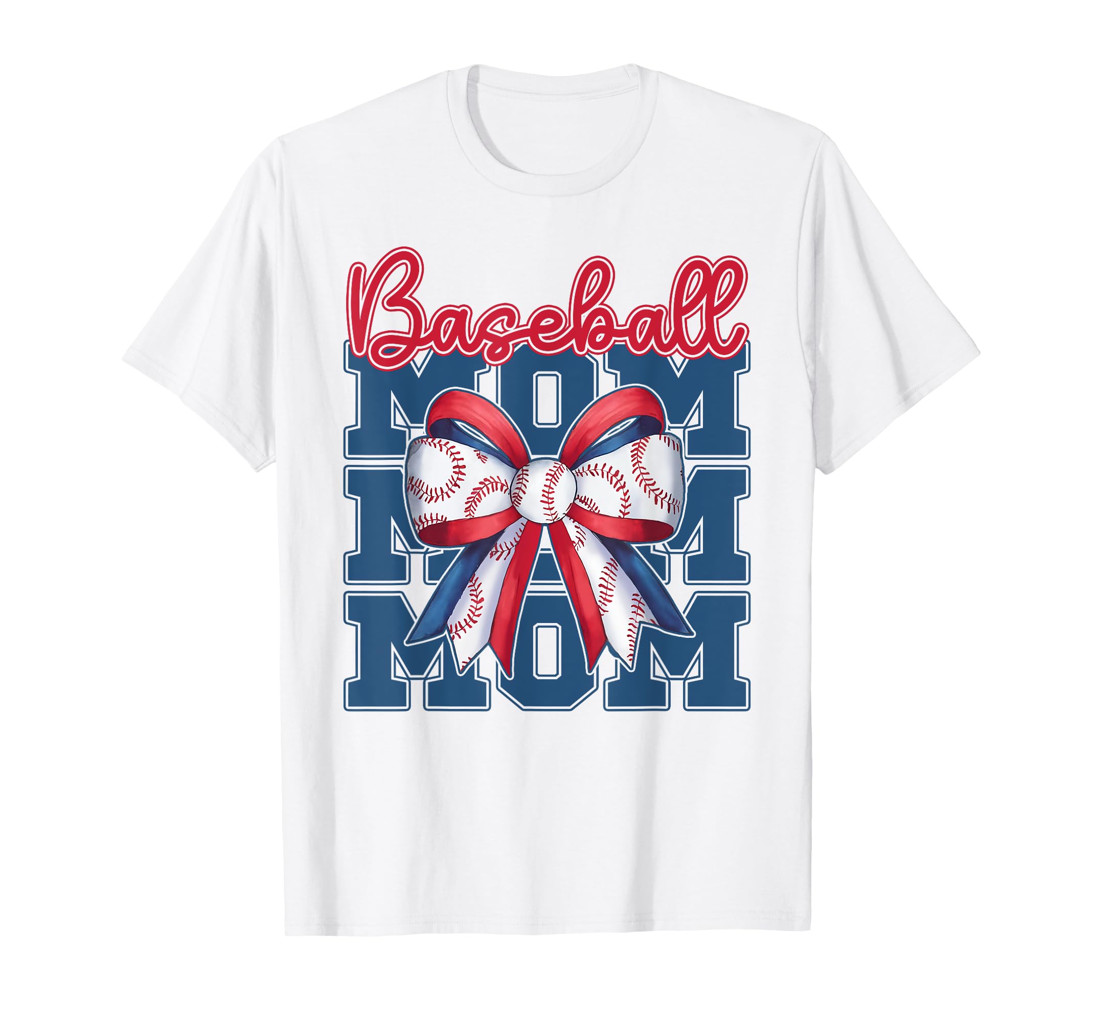 Baseball Mom Coquette Bow Sport T-Shirt - Fun Novelty Design Men Women - T-Shirt, Sweatshirt, Hoodie