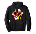 Maryland Flag Theme Animal Paw Hoodie - Streetwear Style Men Women - T-Shirt, Sweatshirt, Hoodie