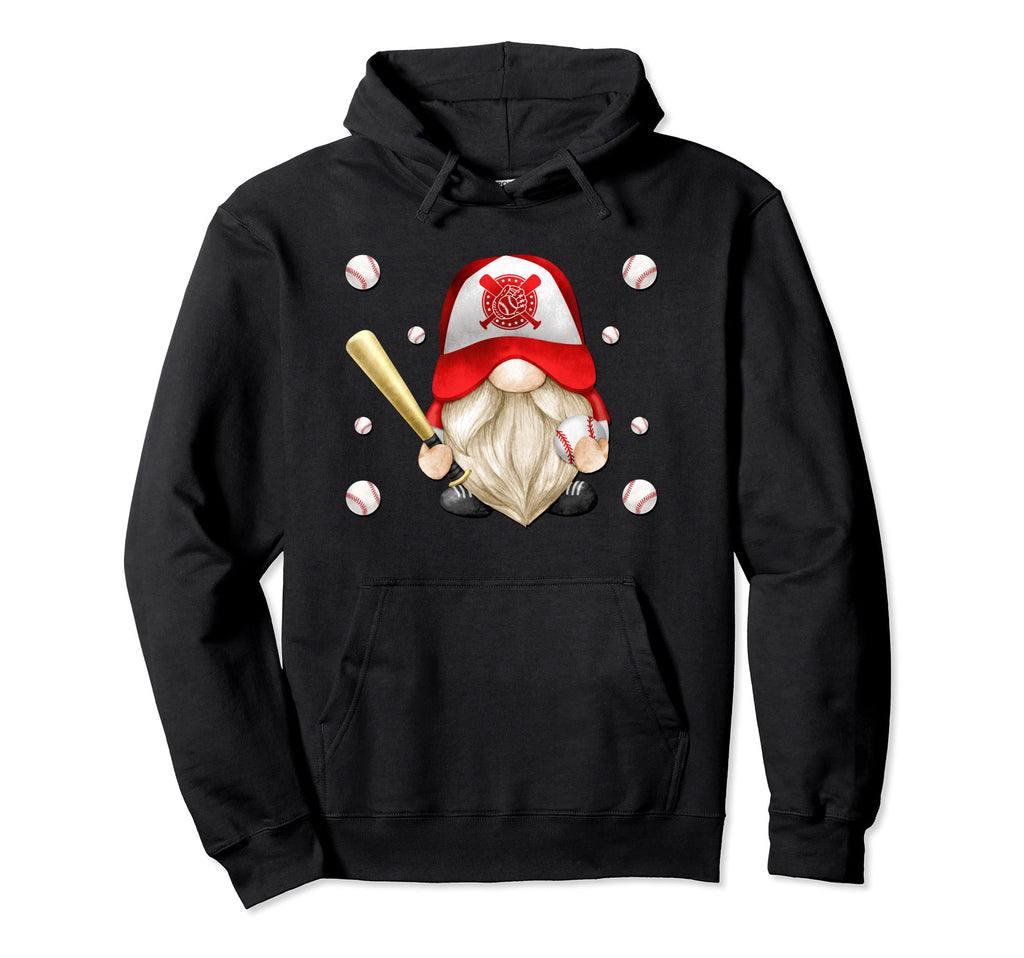 Red Baseball Grandpa Gnome Just Who Hoodie - Unique Graphic Men Women - T-Shirt, Sweatshirt, Hoodie