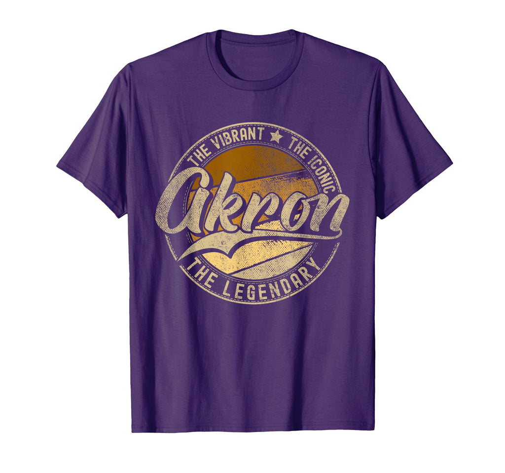 Akron Oh Ohio Distressed T-Shirt - Casual Everyday Wear Unisex - T-Shirt, Sweatshirt, Hoodie