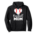 Baseball Mom Heart Funny Heartfelt Hoodie - Casual Everyday Wear Unisex - T-Shirt, Sweatshirt, Hoodie