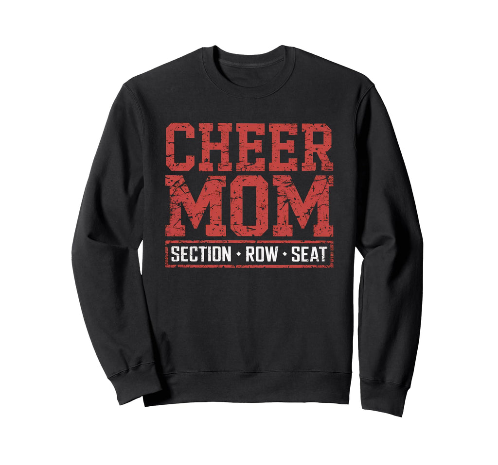 Cheer Mom Mother Bow Cheerleader Sweatshirt - Novelty Apparel for Adults - T-Shirt, Sweatshirt, Hoodie