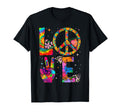 Peace Sign Love 60S 70S Tie Dye Hippie T-Shirt - Custom Art Print Unisex - T-Shirt, Sweatshirt, Hoodie