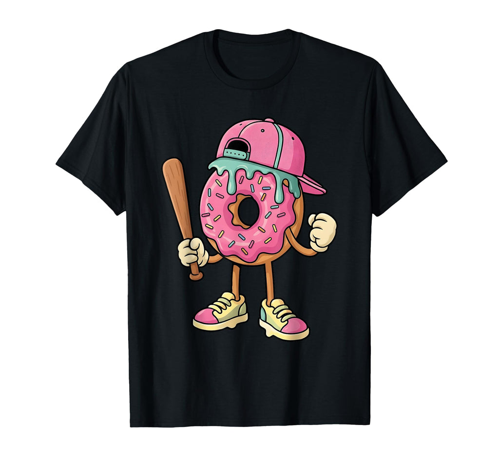 Donut Baseball Drip T-Shirt - Casual Everyday Wear for Adults - T-Shirt, Sweatshirt, Hoodie