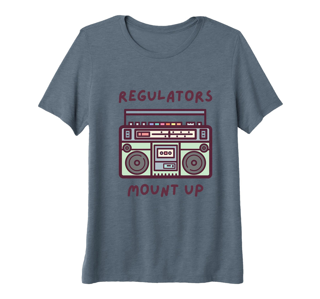 Regulators Mount Up 90S Old School T-Shirt - Fun Novelty Design for Adults - T-Shirt, Sweatshirt, Hoodie