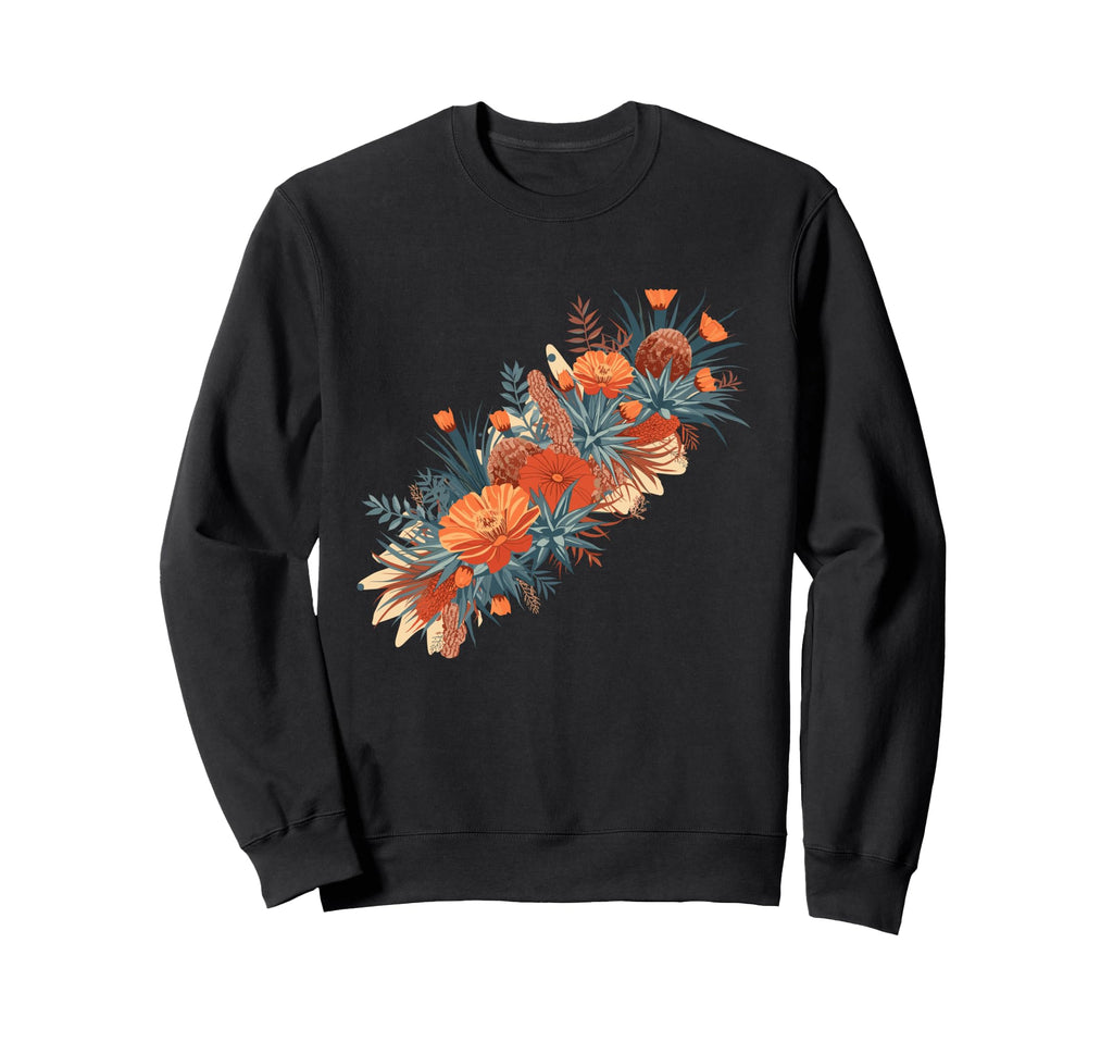 Rustic Orange Wildflower Bouquet Sweatshirt - Trendy Graphic Men Women - T-Shirt, Sweatshirt, Hoodie