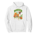 Boxer Groovy Floral Watercolor Boho Hoodie - Fun Novelty Design Men Women - T-Shirt, Sweatshirt, Hoodie