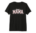 Mama Baseball Stitches Bow Sports Tri T-Shirt - Custom Art Print Men Women - T-Shirt, Sweatshirt, Hoodie