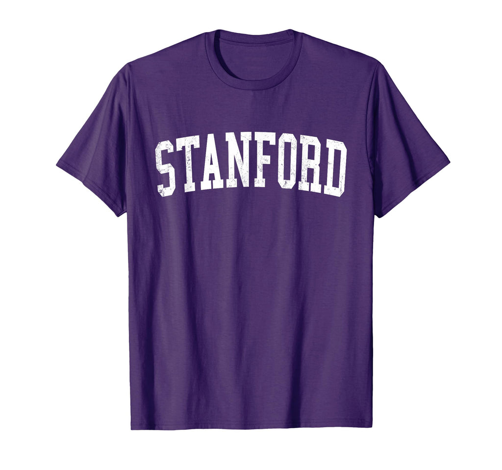 Stanford Ca Distressed White Varsity T-Shirt - Trendy Graphic for Adults - T-Shirt, Sweatshirt, Hoodie