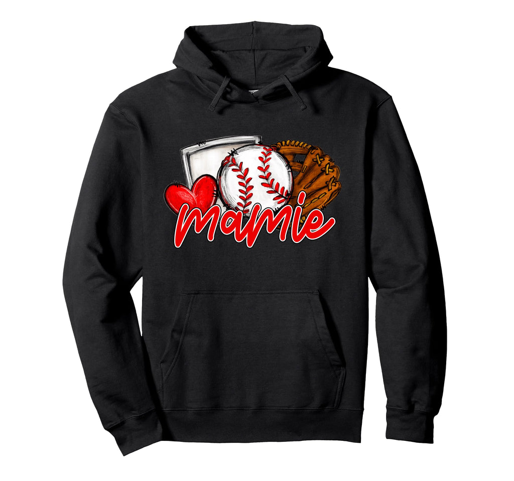 Baseball Mamie Family Matching Hoodie - Custom Art Print for Adults - T-Shirt, Sweatshirt, Hoodie