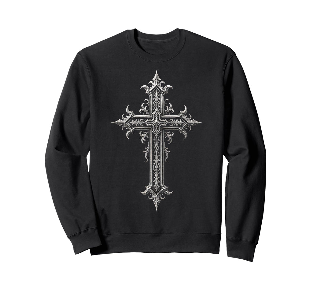 Cross Gothic Grunge Aesthetic Y2K Sweatshirt - Aesthetic Graphic for Adults - T-Shirt, Sweatshirt, Hoodie