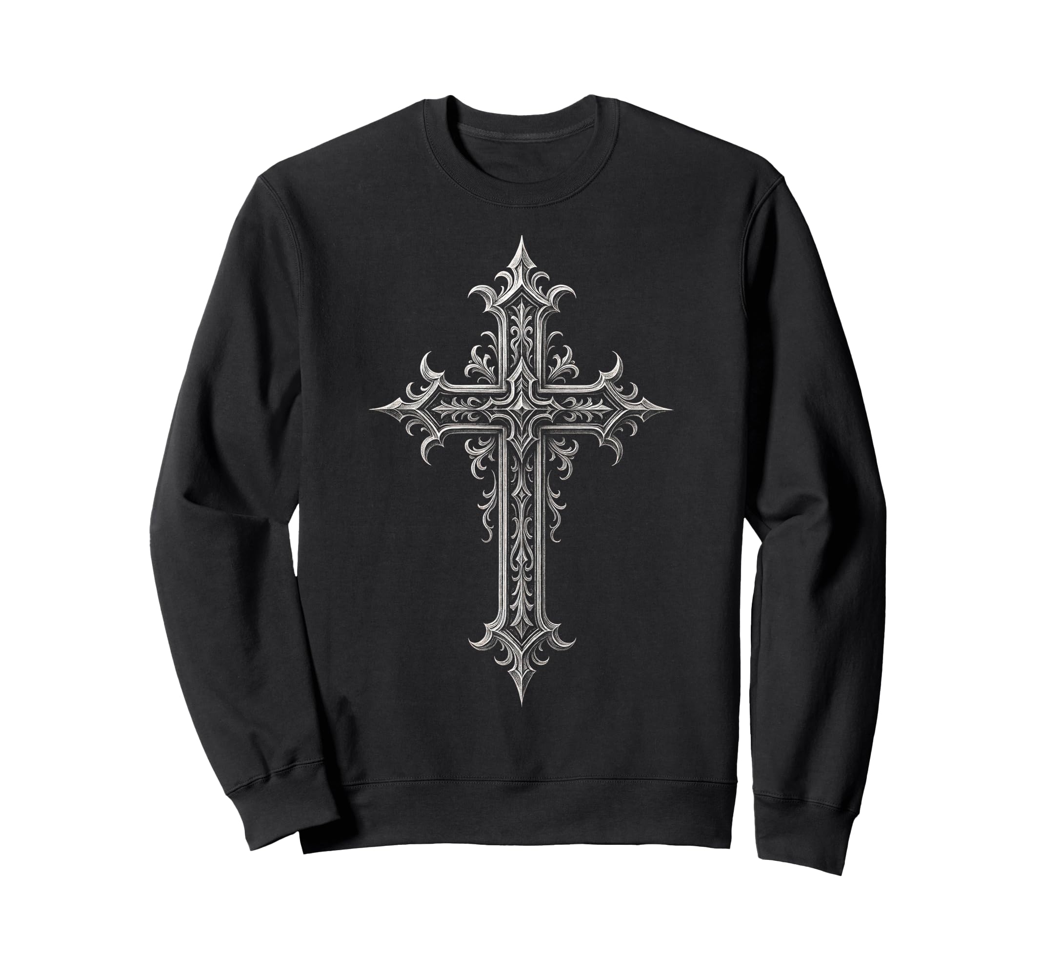 Cross Gothic Grunge Aesthetic Y2K Sweatshirt - Aesthetic Graphic for Adults - T-Shirt, Sweatshirt, Hoodie