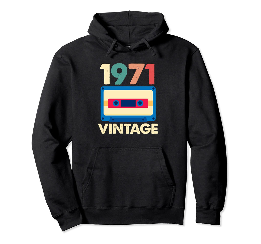 1971 50Th Birthday 50 Years Old Cassette Hoodie - Novelty Apparel Unisex - T-Shirt, Sweatshirt, Hoodie