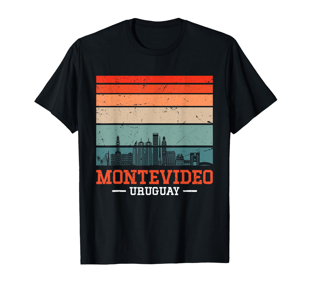 Montevideo Uruguay Sunset Skyline T-Shirt - Novelty Apparel for Adults - T-Shirt, Sweatshirt, Hoodie