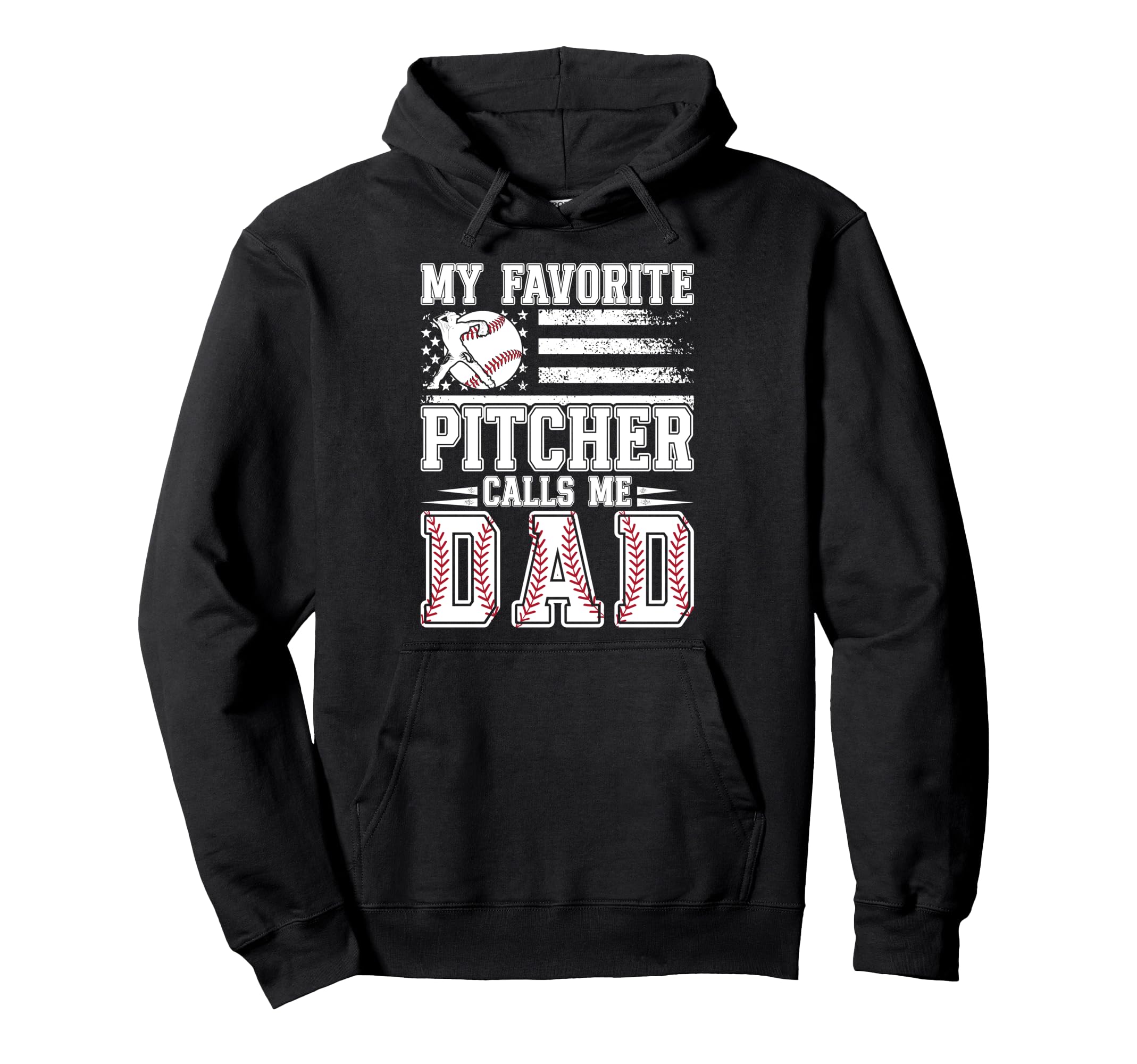 My Favorite Baseball Pitcher Dad Hoodie - Aesthetic Graphic for Adults - T-Shirt, Sweatshirt, Hoodie