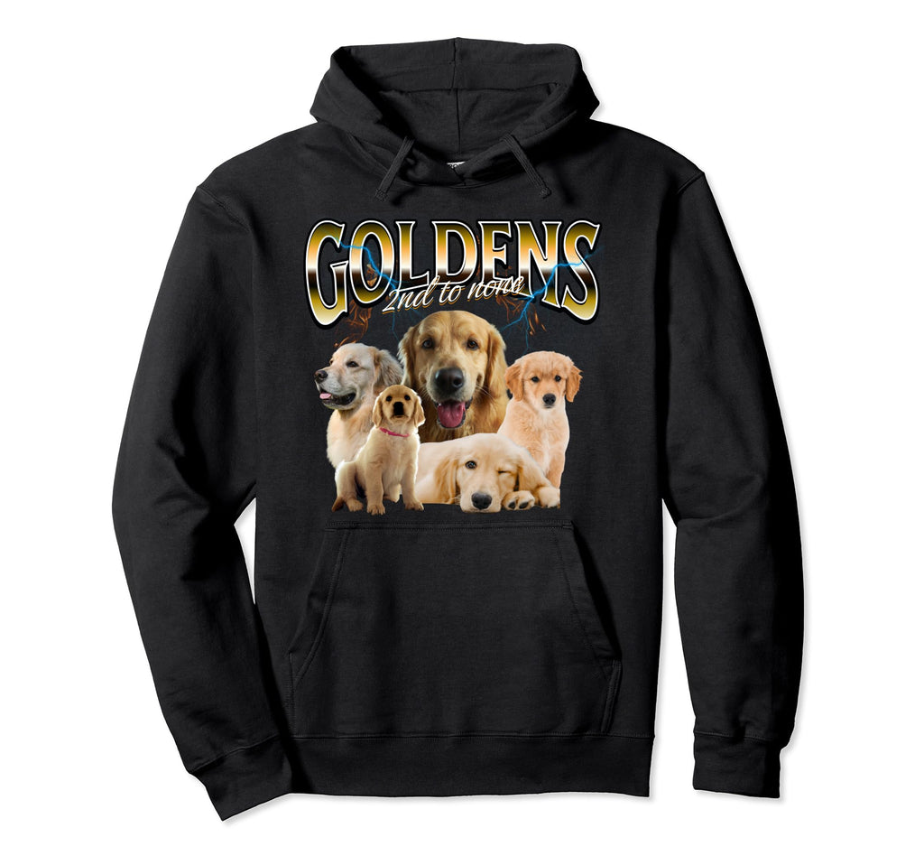 Golden Retriever Grunge Dog Lovers Bootleg Hoodie - Novelty Apparel Unisex - T-Shirt, Sweatshirt, Hoodie