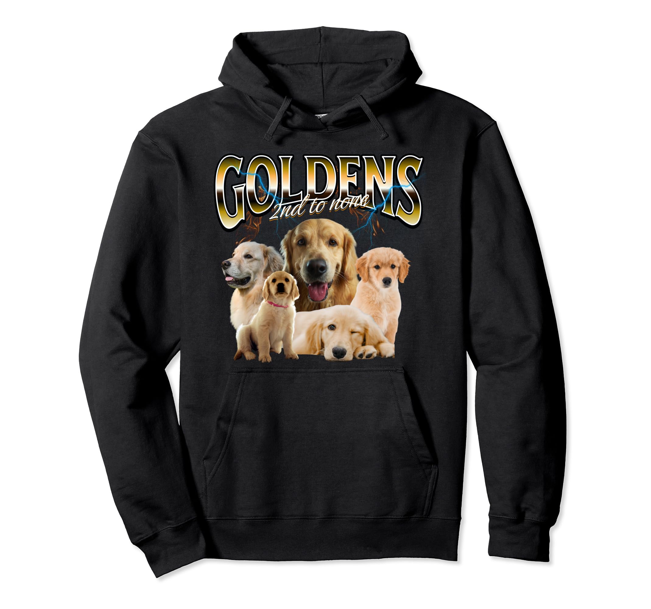 Golden Retriever Grunge Dog Lovers Bootleg Hoodie - Novelty Apparel Unisex - T-Shirt, Sweatshirt, Hoodie