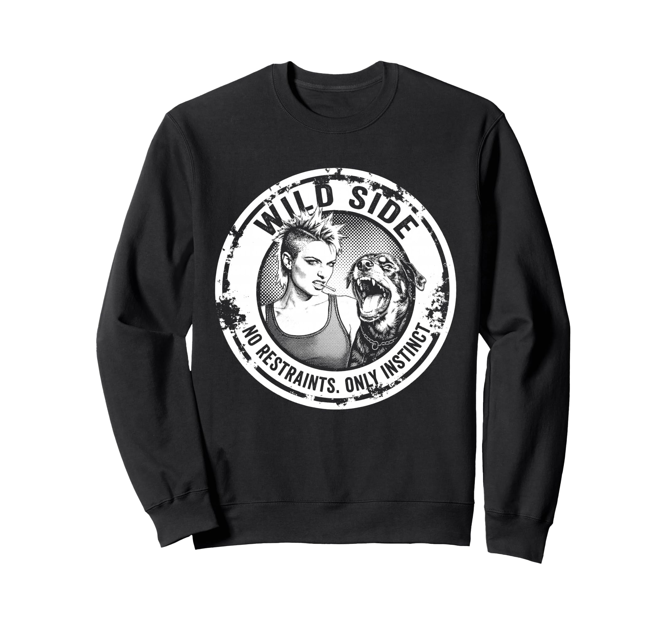 Punk And Dog 90S Grunge Badge Sweatshirt - Aesthetic Graphic Men Women - T-Shirt, Sweatshirt, Hoodie