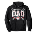 Baseball Dad Happy Fathers Day Hoodie - Custom Art Print Men Women - T-Shirt, Sweatshirt, Hoodie
