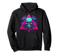 Skull Vaporwave Retrowave Aesthetic Hoodie - Casual Everyday Wear Unisex - T-Shirt, Sweatshirt, Hoodie