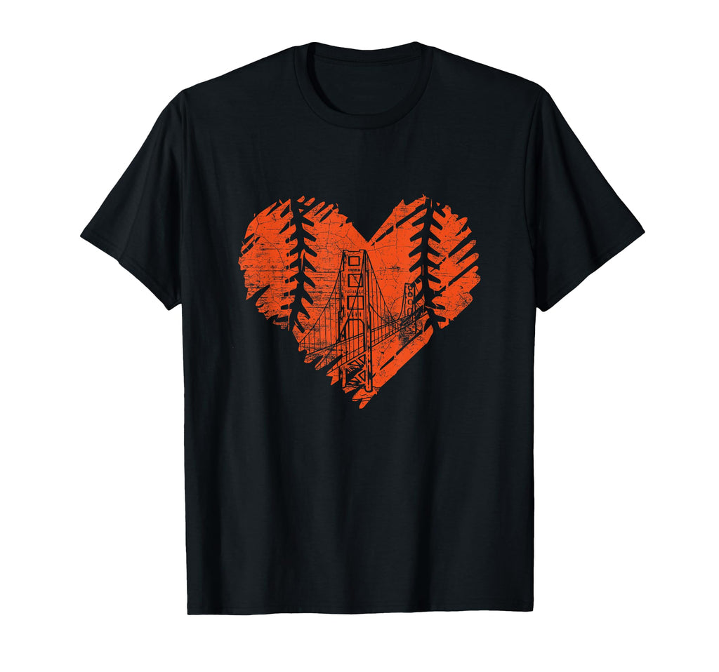Us State City Bay Baseball Heart T-Shirt - Novelty Apparel Men Women - T-Shirt, Sweatshirt, Hoodie