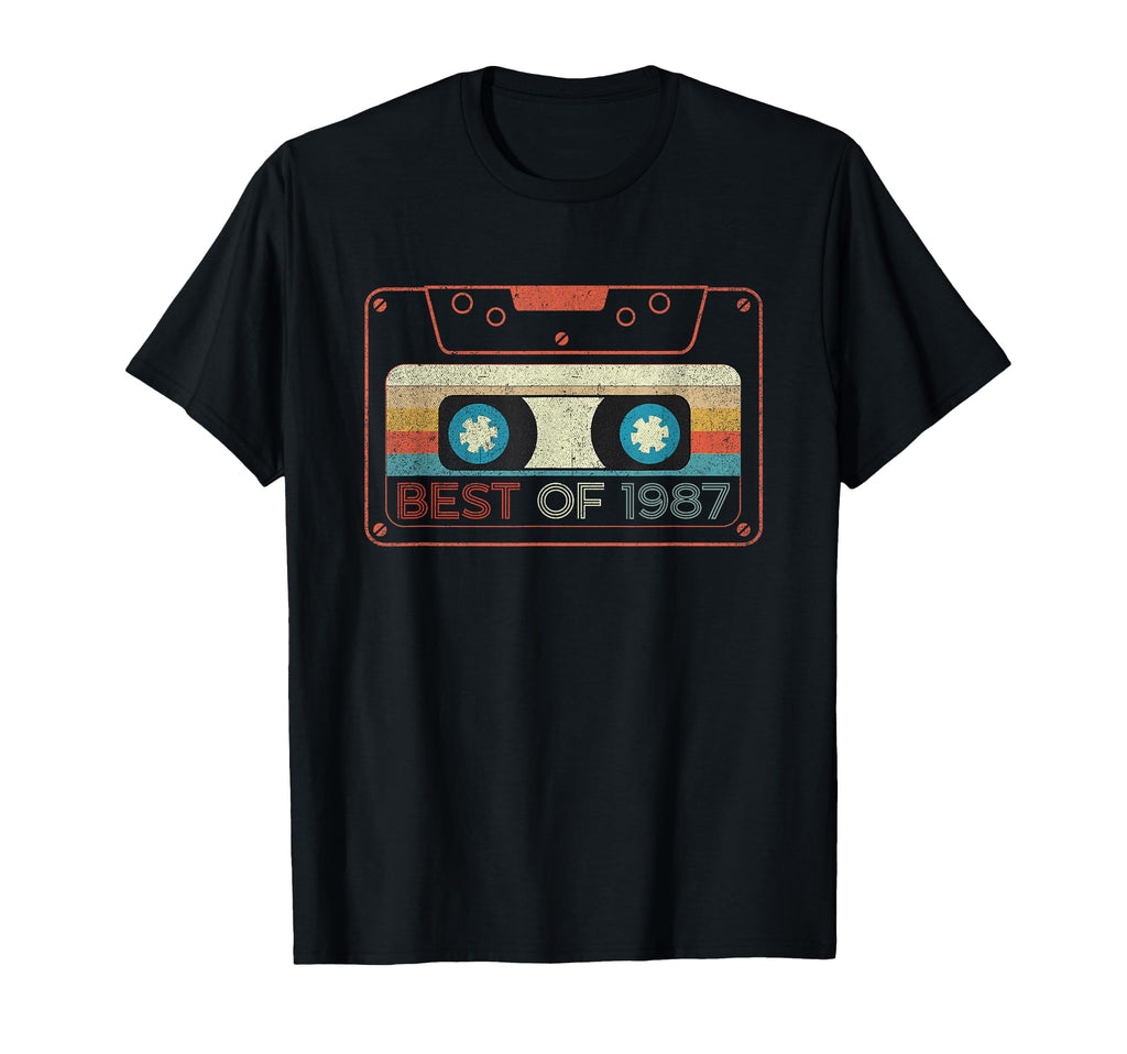 Best 1987 Cassette Tape Year Birth T-Shirt - Aesthetic Graphic Men Women - T-Shirt, Sweatshirt, Hoodie