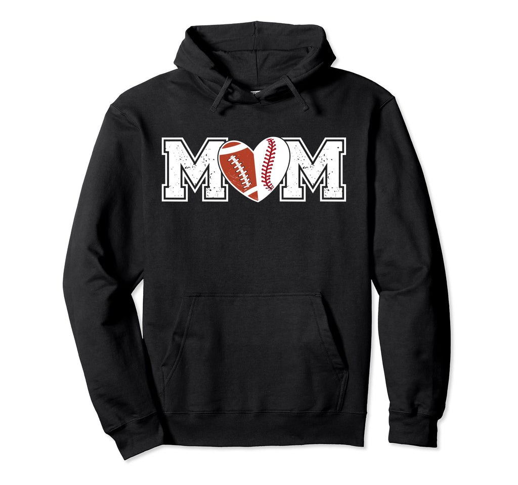 Football Baseball Mom Baseball Hoodie - Minimalist Print Men Women - T-Shirt, Sweatshirt, Hoodie