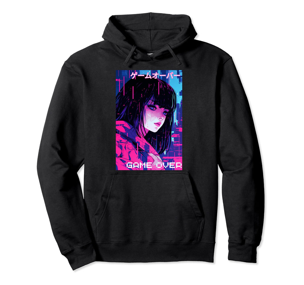Japanese Vaporwave Sad Anime Indie Hoodie - Trendy Graphic Men Women - T-Shirt, Sweatshirt, Hoodie