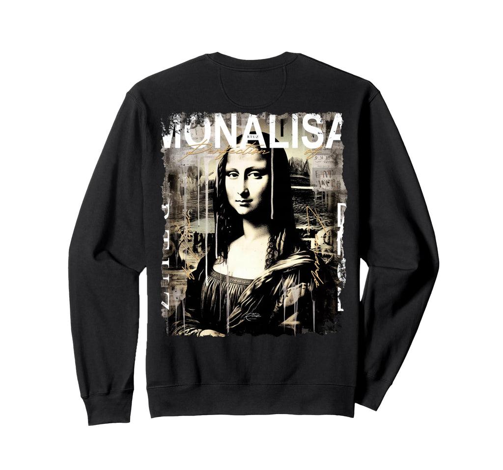 Mona Lisa Art Y2K Back Streetwear Sweatshirt - Fun Novelty Design Unisex - T-Shirt, Sweatshirt, Hoodie