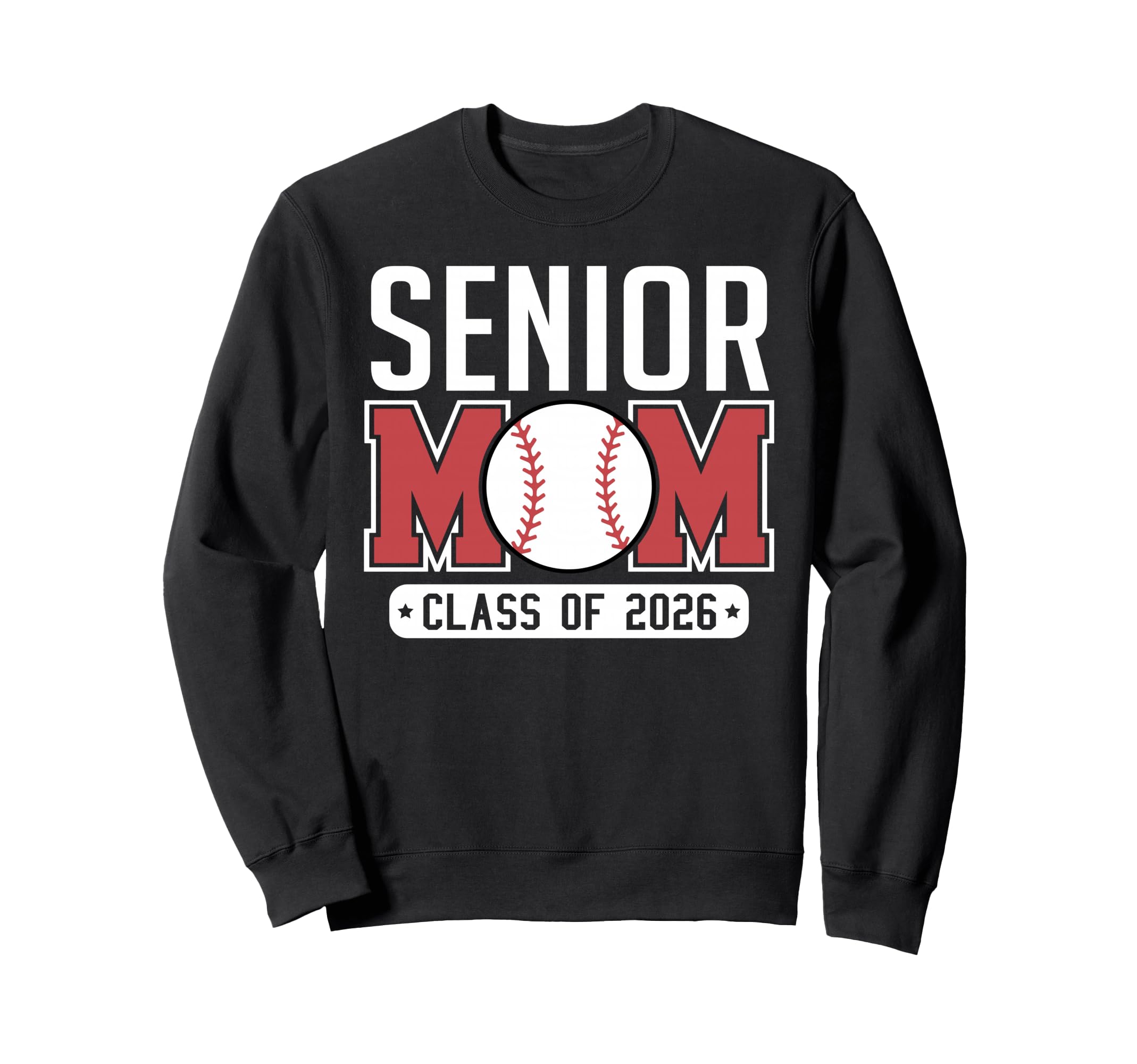 Senior Mom Class 2026 Baseball Sweatshirt - Custom Art Print for Adults - T-Shirt, Sweatshirt, Hoodie