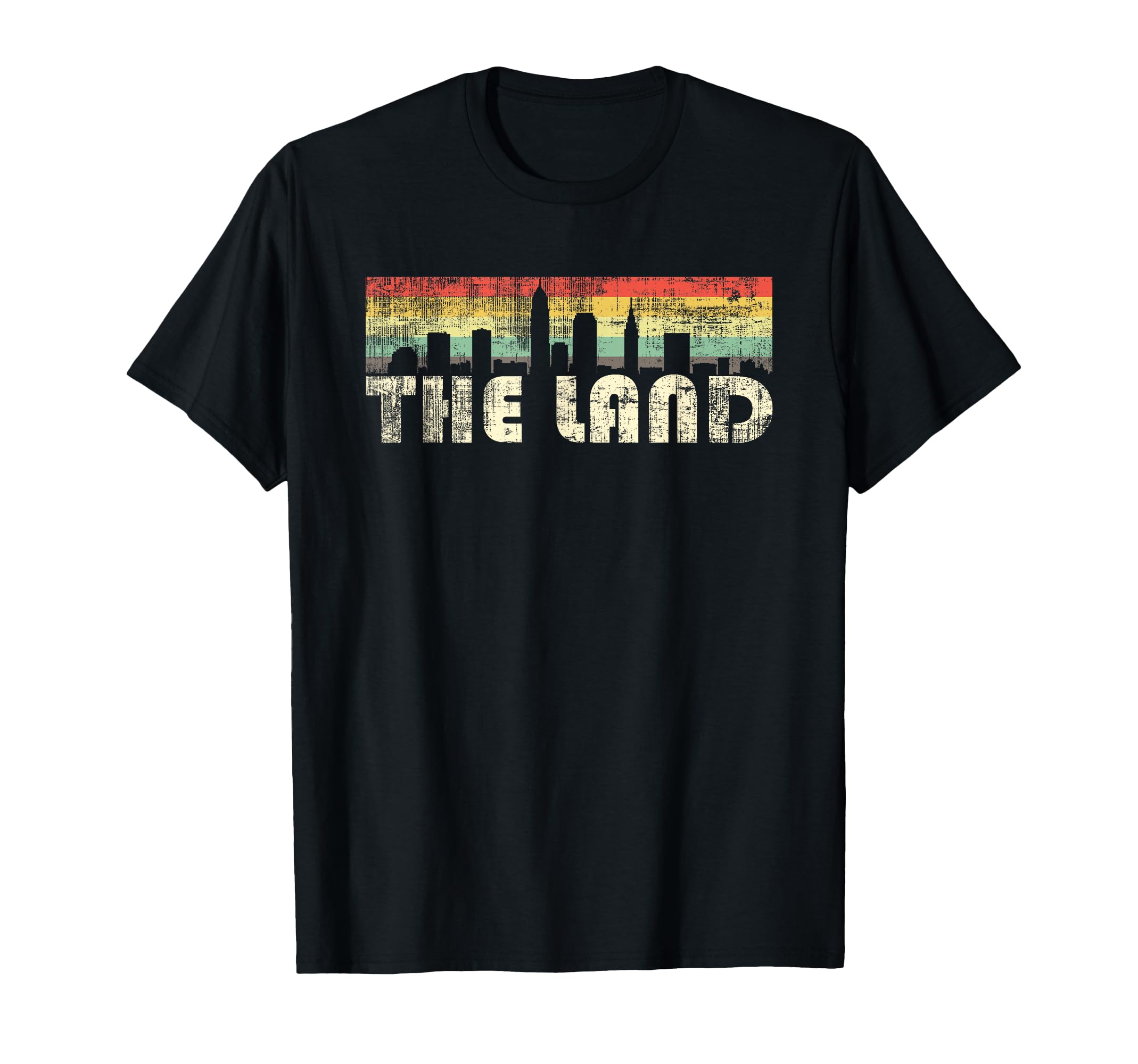 Land Cleveland Cle Skyline 70S T-Shirt - Aesthetic Graphic for Adults - T-Shirt, Sweatshirt, Hoodie