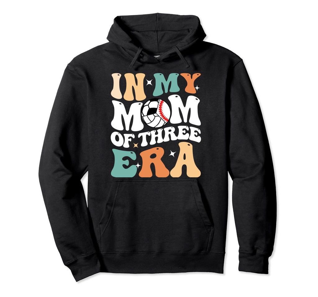 My Mom Three Era Funny Baseball Hoodie - Graphic Print for Adults - T-Shirt, Sweatshirt, Hoodie