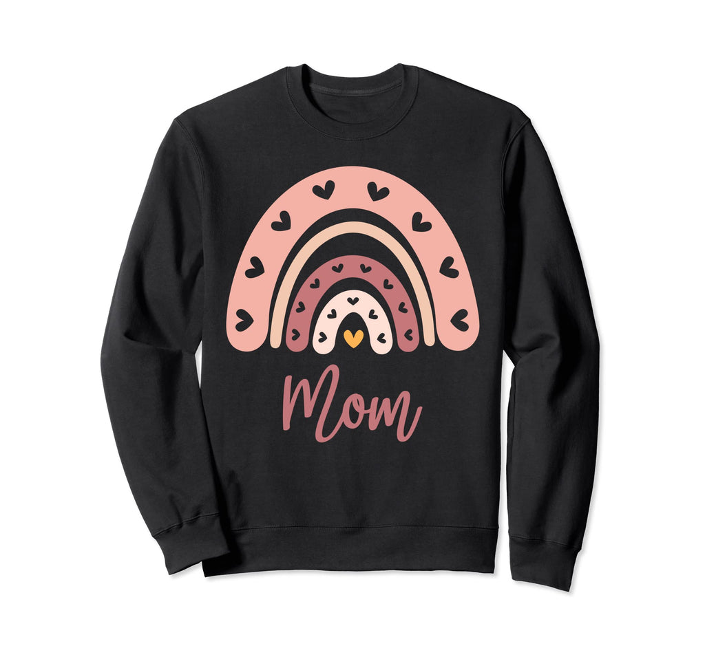 Mom Birthday Rainbow Boho Mom Sweatshirt - Fun Novelty Design Men Women - T-Shirt, Sweatshirt, Hoodie