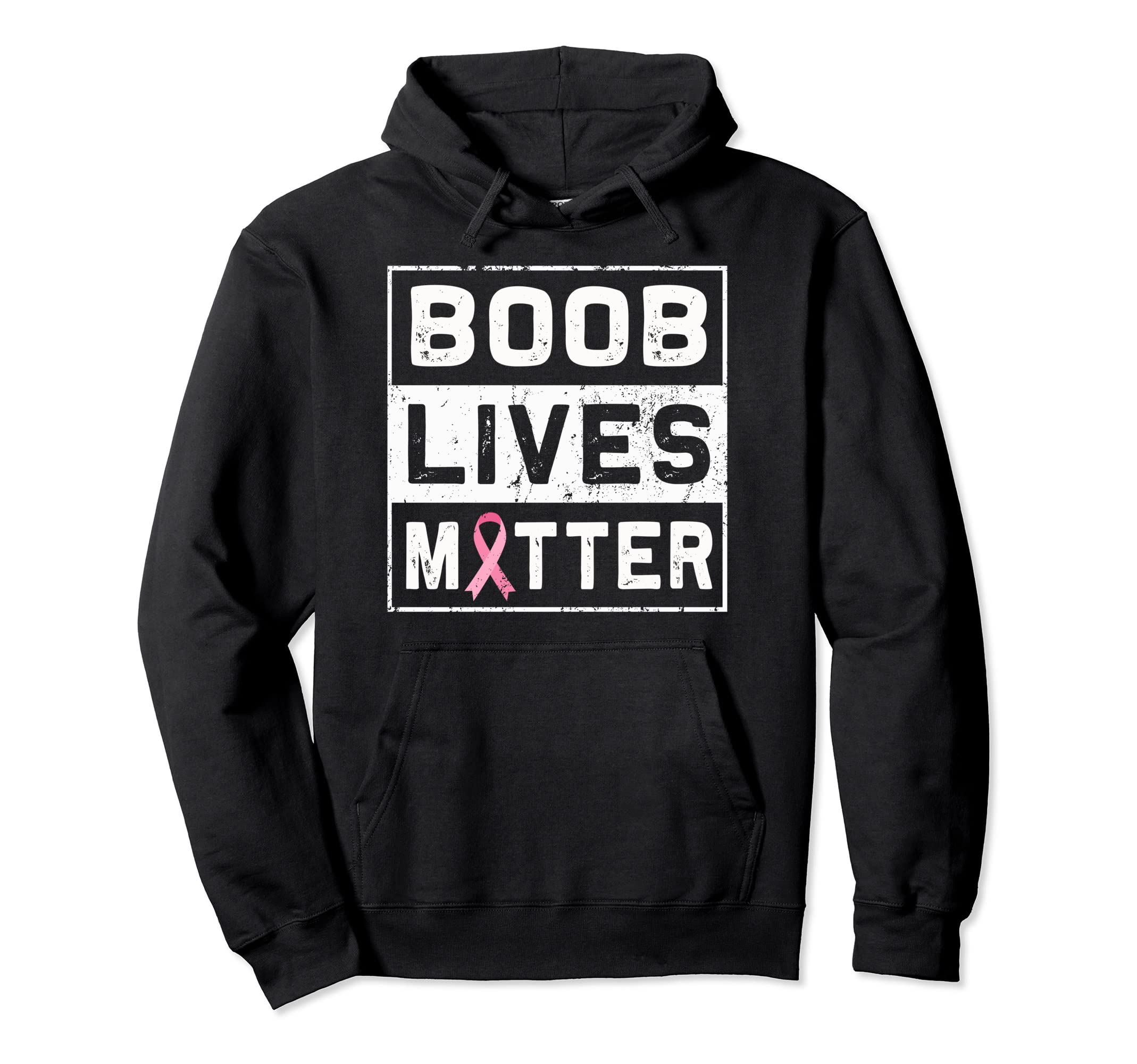 Boob Lives Matter Breast Cancer Hoodie - Novelty Apparel for Adults - T-Shirt, Sweatshirt, Hoodie
