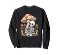 Spooky Gamer Skeleton Holding Sweatshirt - Unique Graphic Unisex - T-Shirt, Sweatshirt, Hoodie