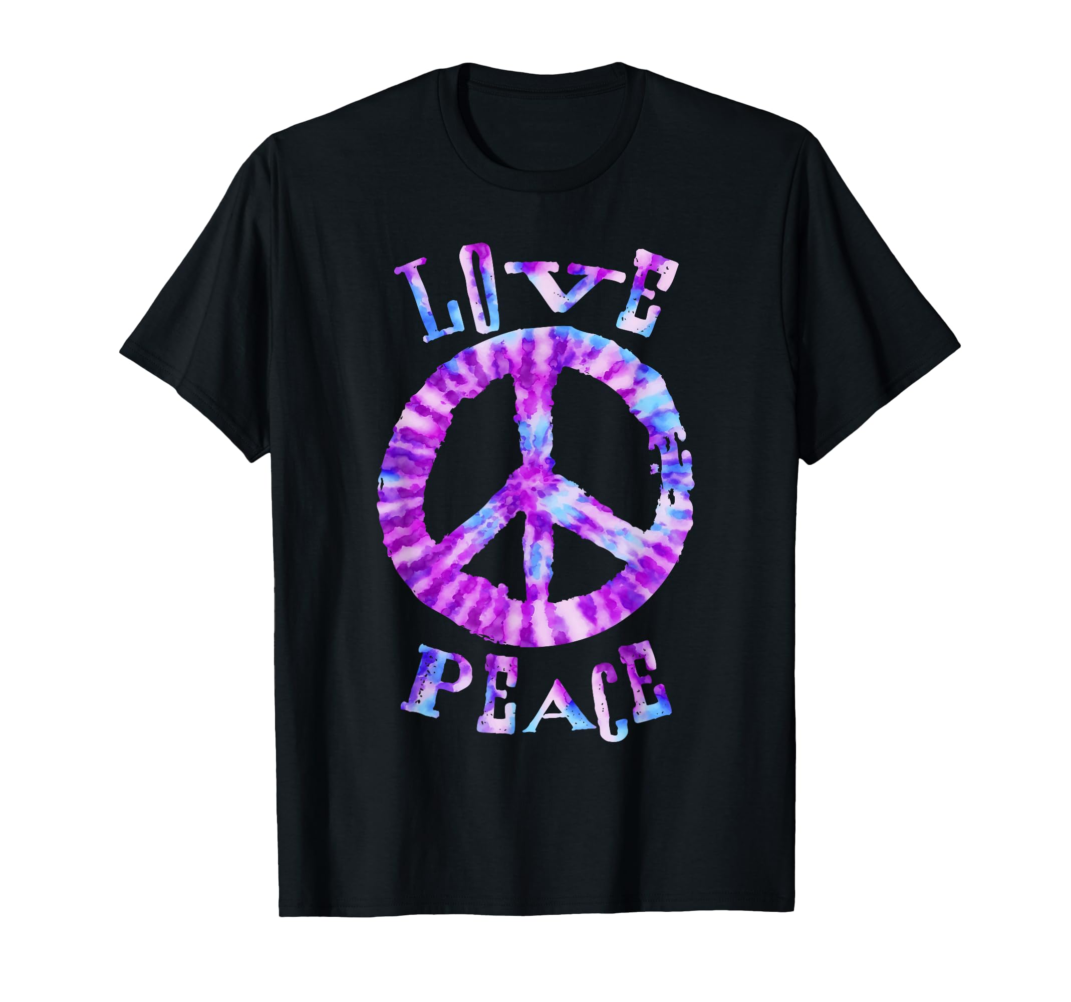 Peace Sign Love 60S 70S Tie Die T-Shirt - Aesthetic Graphic Men Women - T-Shirt, Sweatshirt, Hoodie