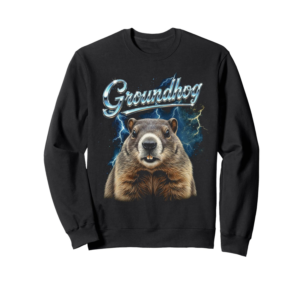 Goundhog 90S Funny Goundhog 80S Sweatshirt - Fun Novelty Design Unisex - T-Shirt, Sweatshirt, Hoodie