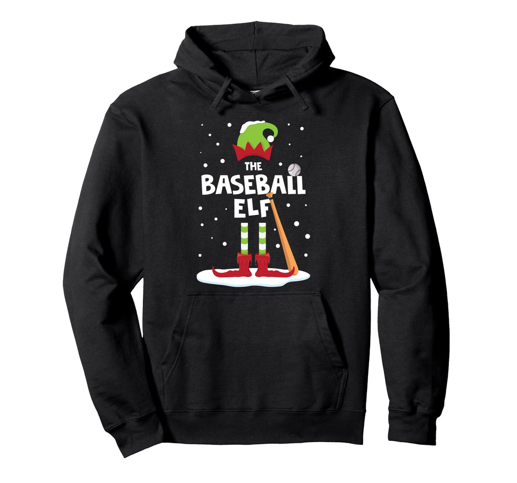 Snowy Baseball Elf Matching Family Costume Hoodie - Graphic Print Men Women - T-Shirt, Sweatshirt, Hoodie