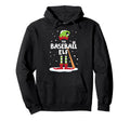 Snowy Baseball Elf Matching Family Costume Hoodie - Graphic Print Men Women - T-Shirt, Sweatshirt, Hoodie