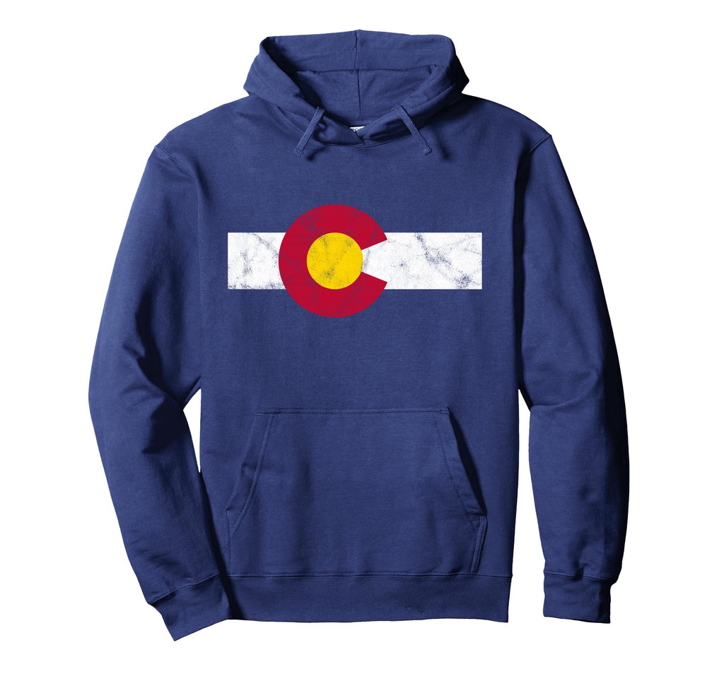 Colorado Flag Distressed Sweatshirt - Aesthetic Graphic Men Women - T-Shirt, Sweatshirt, Hoodie