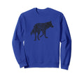 Wolf Distressed Wolf Sweatshirt - Aesthetic Graphic Men Women - T-Shirt, Sweatshirt, Hoodie