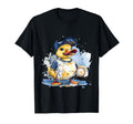 Baseball Player Rubber Duck Watercolor T-Shirt - Trendy Graphic for Adults - T-Shirt, Sweatshirt, Hoodie