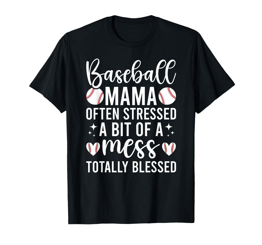 Baseball Mama Funny Baseball Mom T-Shirt - Aesthetic Graphic Men Women - T-Shirt, Sweatshirt, Hoodie