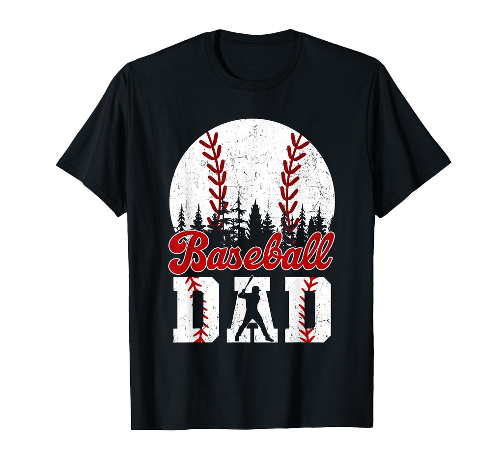 Baseball Dad Happy Fathers Day Shirts T-Shirt - Custom Art Print Unisex - T-Shirt, Sweatshirt, Hoodie