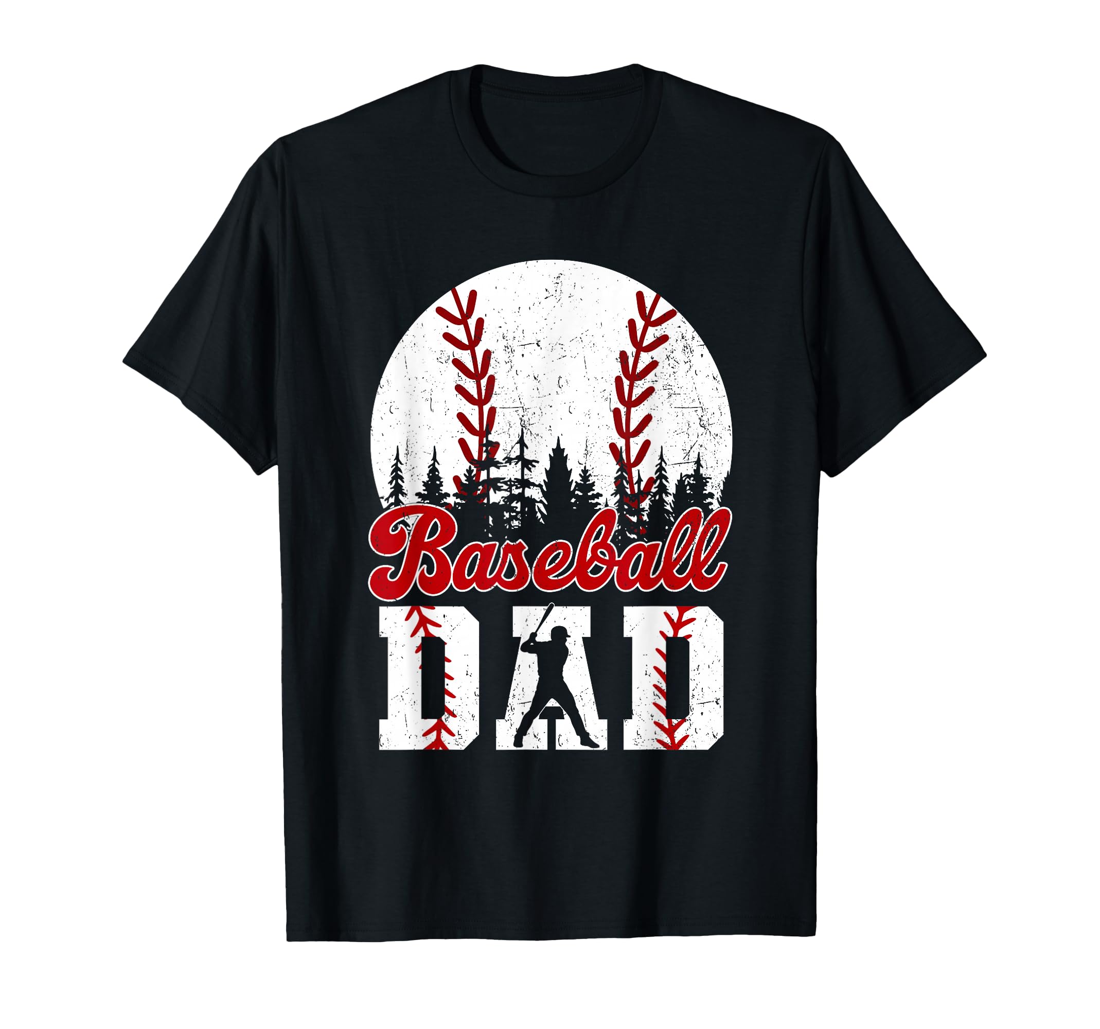 Baseball Dad Happy Fathers Day Shirts T-Shirt - Custom Art Print Unisex - T-Shirt, Sweatshirt, Hoodie