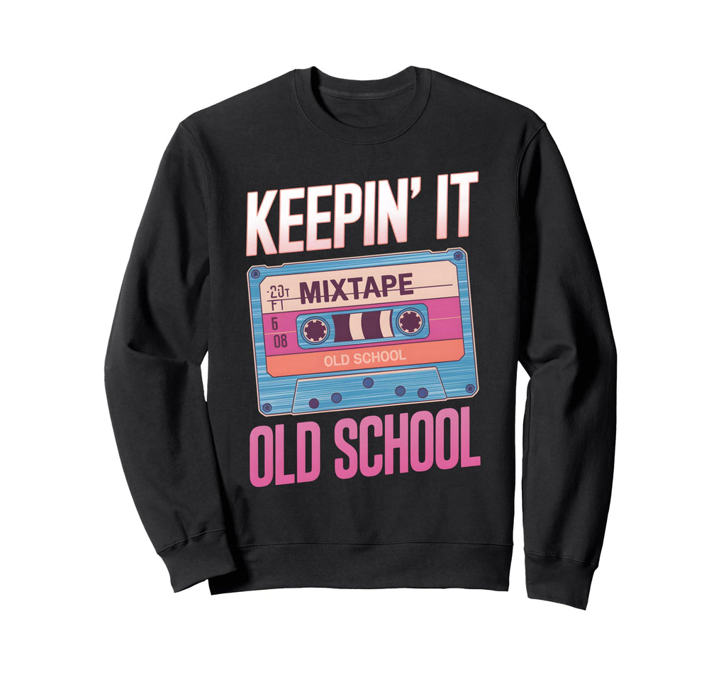 Old School Hip Hop 80S 90S Cassette Sweatshirt - Graphic Print for Adults - T-Shirt, Sweatshirt, Hoodie