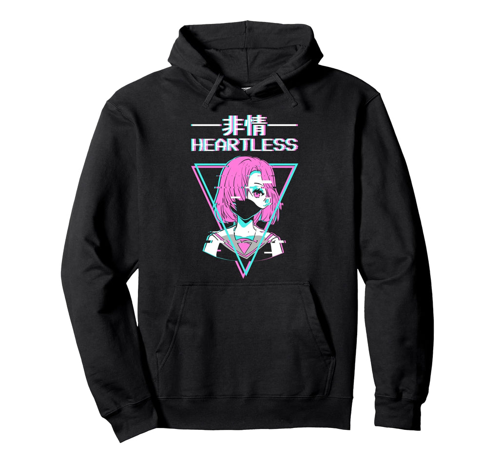 Sad Anime Japanese Vaporwave Hoodie - Minimalist Print for Adults - T-Shirt, Sweatshirt, Hoodie