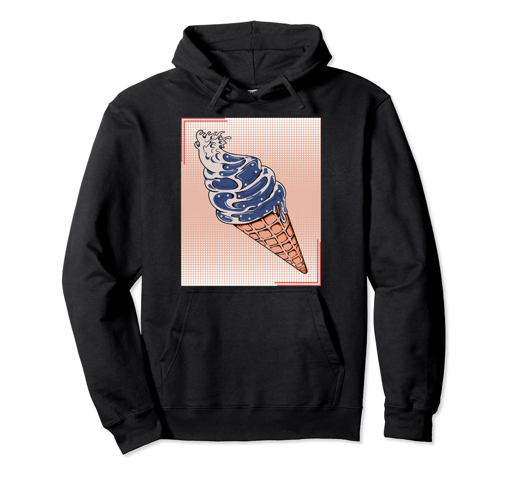 Japanese Ice Cream Harajuku Vaporwave Hoodie - Fun Novelty Design Unisex - T-Shirt, Sweatshirt, Hoodie