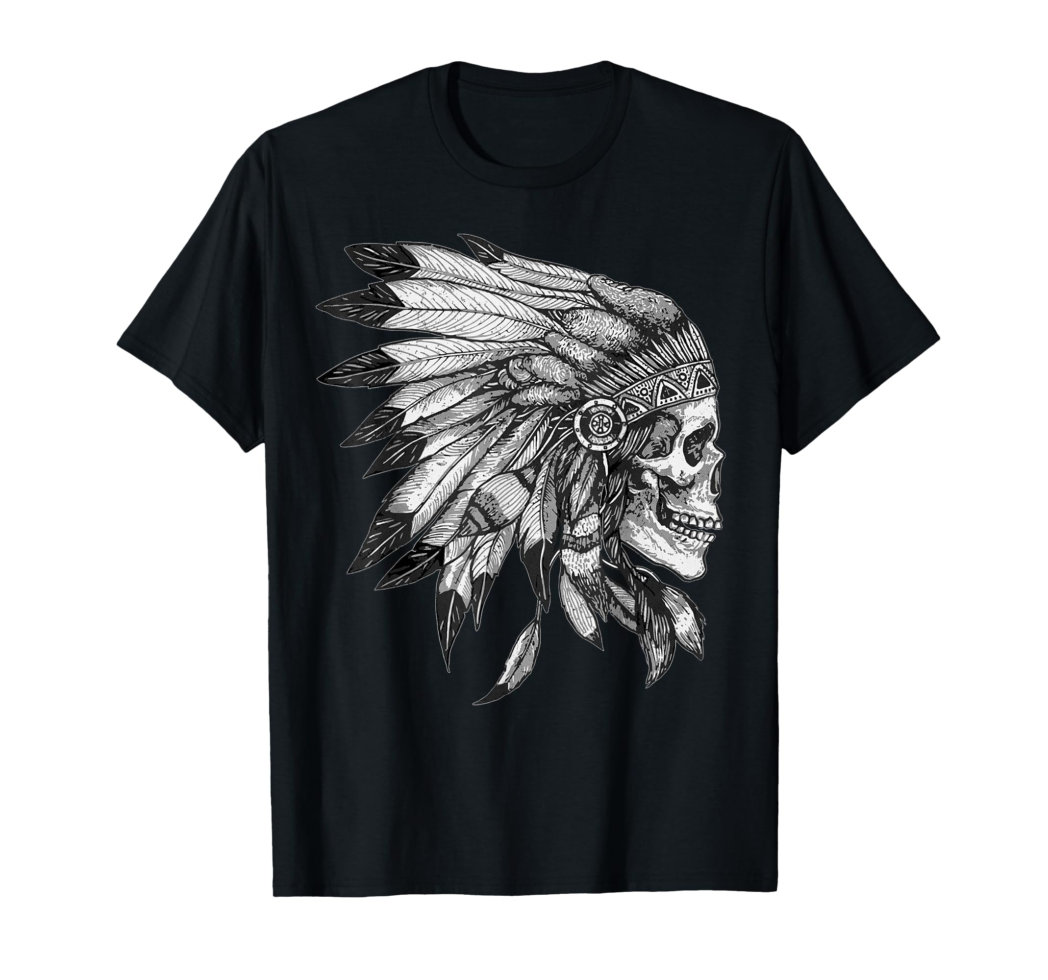American Motorcycle Skull Native T-Shirt - Minimalist Print Men Women - T-Shirt, Sweatshirt, Hoodie