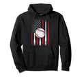 American Flag Baseball Team Hoodie - Minimalist Print Unisex - T-Shirt, Sweatshirt, Hoodie